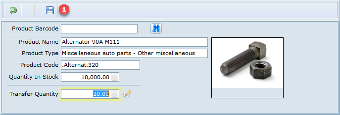 Product Transfer-Save Items